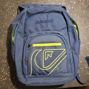 Quiksilver Blue and Lime Backpack